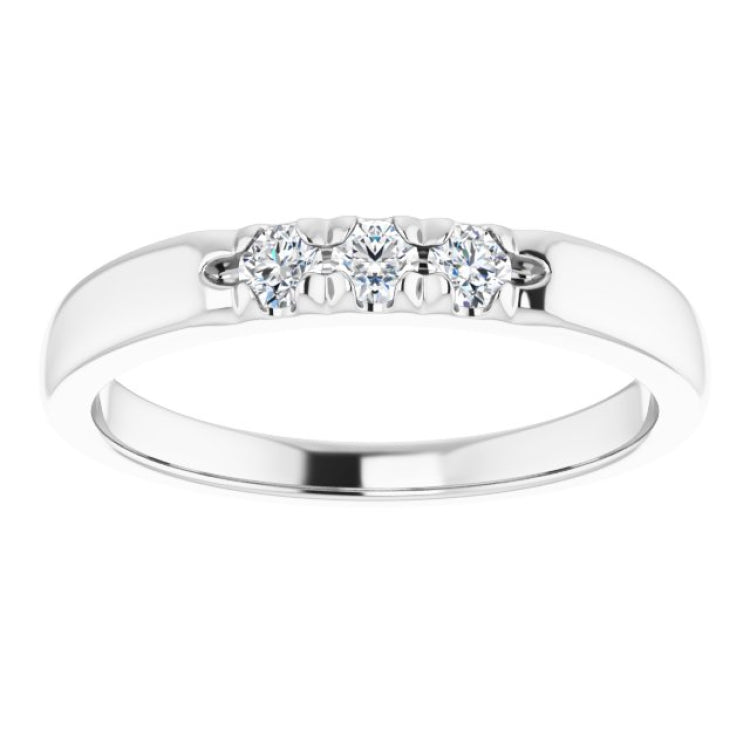 14K White 1/5 CTW Natural Diamond Anniversary Band
