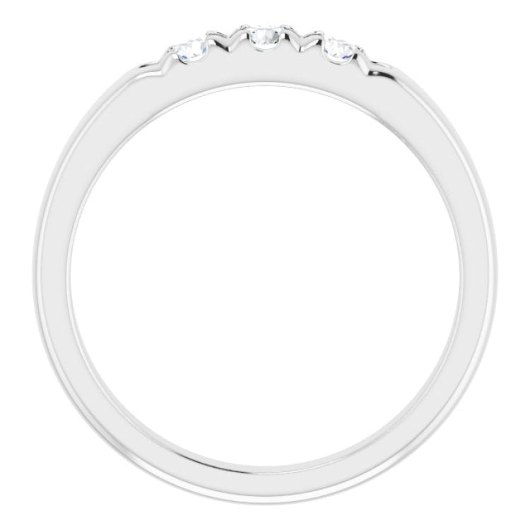 14K White 1/3 CTW Natural Diamond Anniversary Band