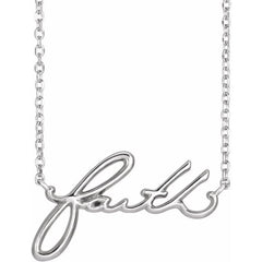 Platinum Faith 16" Necklace