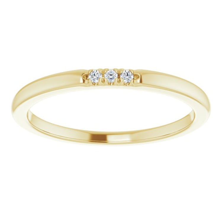14K Yellow .03 CTW Natural Diamond Anniversary Band