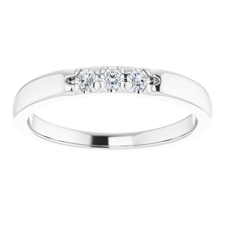 Platinum 1/6 CTW Natural Diamond Anniversary Band