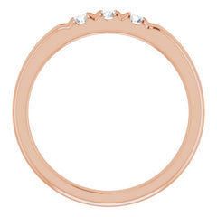 14K Rose 1/4 CTW Natural Diamond Anniversary Band