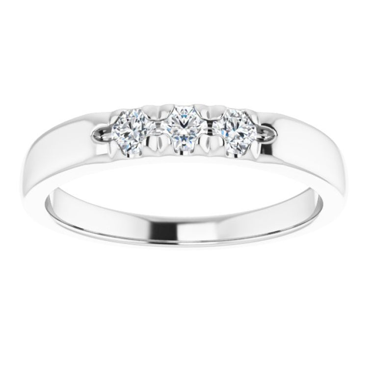Platinum 1/4 CTW Natural Diamond Anniversary Band