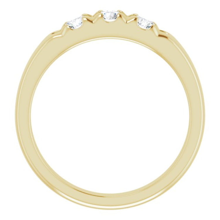 14K Yellow 1/2 CTW Natural Diamond Anniversary Band