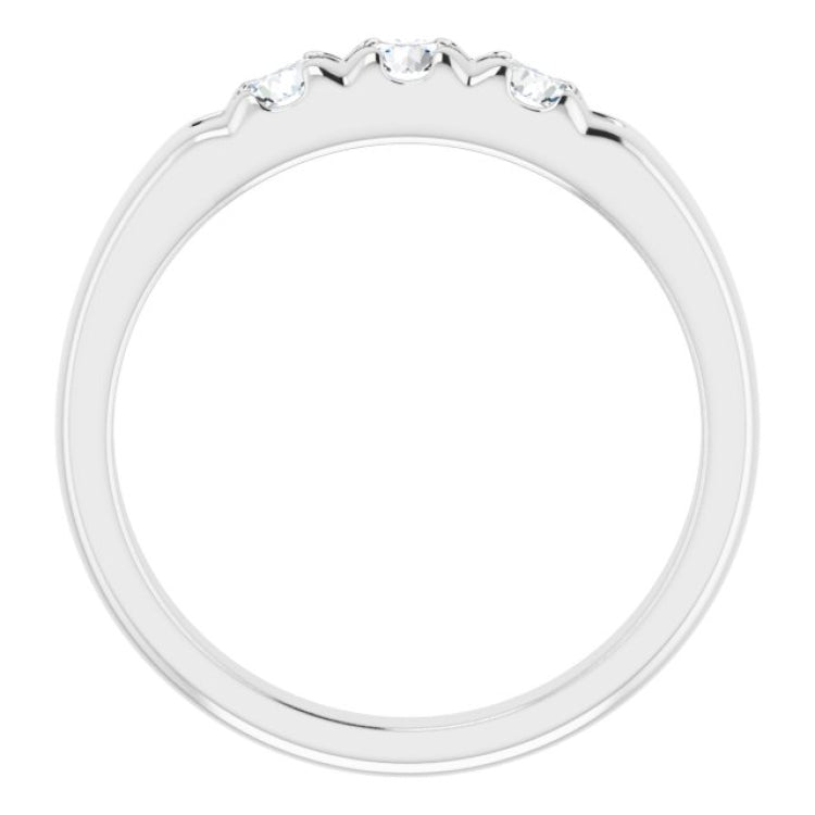 Platinum 1/2 CTW Natural Diamond Anniversary Band