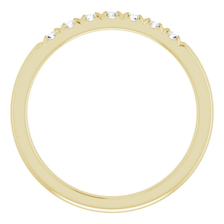 14K Yellow 1/5 CTW Lab-Grown Diamond French-Set Anniversary Band