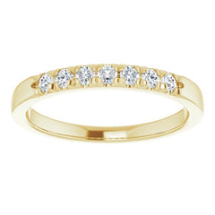 14K Yellow 1/5 CTW Lab-Grown Diamond French-Set Anniversary Band