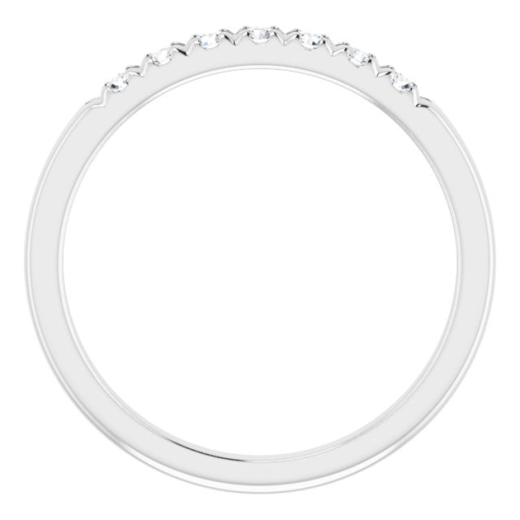 14K White 1/5 CTW Lab-Grown Diamond French-Set Anniversary Band