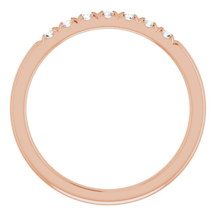 14K Rose 1/5 CTW Lab-Grown Diamond French-Set Anniversary Band