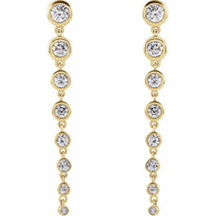 14K Yellow 1 3/4 CTW Lab-Grown Diamond Earrings
