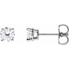 Sterling Silver 4.5 mm Stuller Lab-Grown Moissanite Earrings