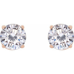 14K Rose 5.5 mm Stuller Lab-Grown Moissanite Earrings