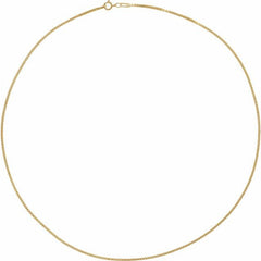 14K Yellow 1.3 mm Diamond-Cut Box 20" Chain