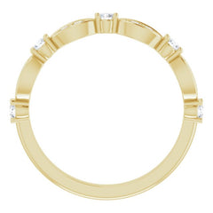 14K Yellow 1/3 CTW Lab-Grown Diamond Anniversary Band