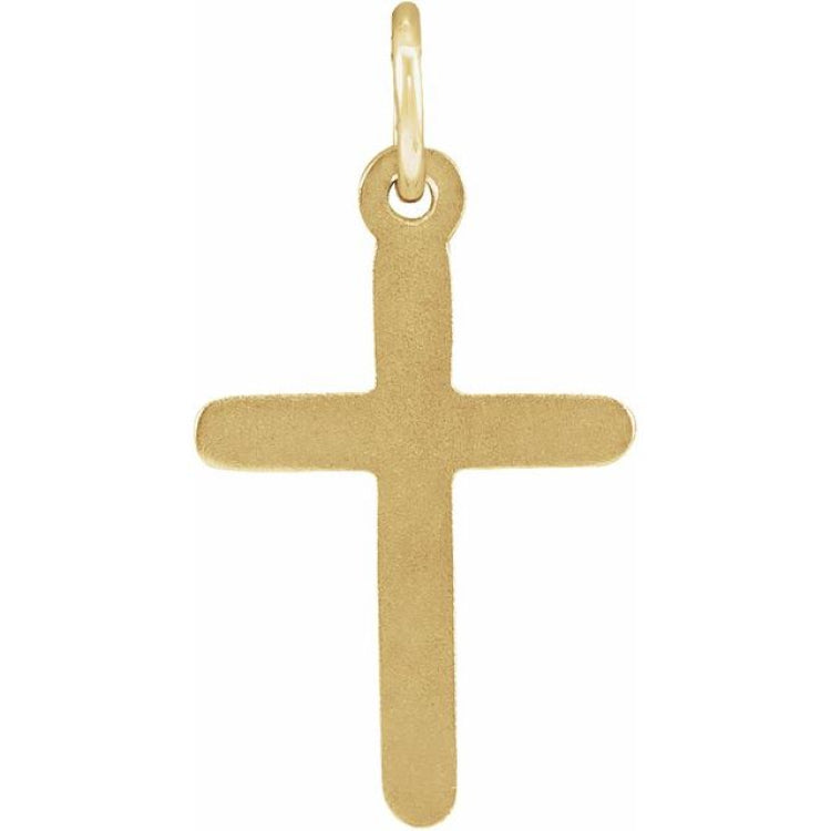 14K Yellow Cross Pendant