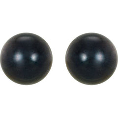 14K Yellow 8 mm Cultured Black Akoya Pearl Earrings