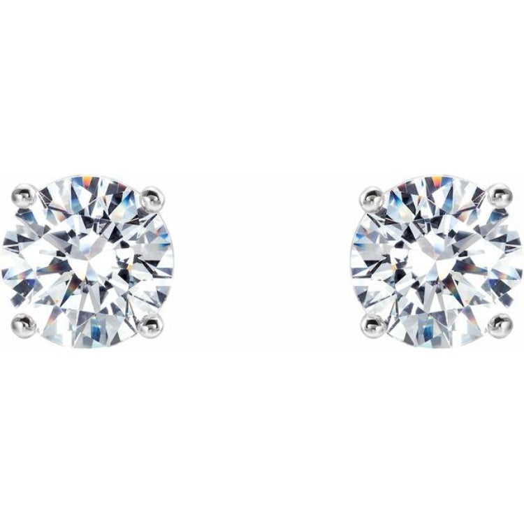 14K White 1 CTW Natural Diamond Cocktail-Style Earrings