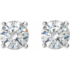 14K White 1/4 CTW Natural Diamond Cocktail-Style Earrings