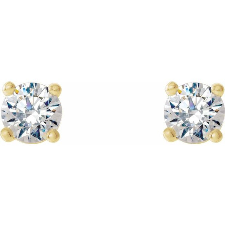 14K Yellow 1/3 CTW Natural Diamond Cocktail-Style Earrings