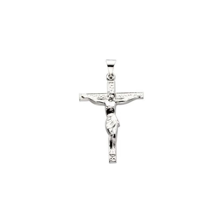 Sterling Silver 24.5x19.2 mm Crucifix Pendant