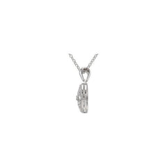 Sterling Silver .05 CTW Natural Diamond 18" Necklace