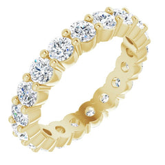 18K Yellow 2 CTW Natural Diamond Eternity Band Size 8.5