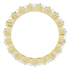 18K Yellow 2 CTW Natural Diamond Eternity Band Size 8.5