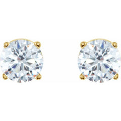 14K Yellow 2 CTW Natural Diamond Stud Earrings