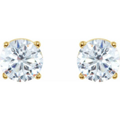 14K Yellow 1 CTW Natural Diamond Stud Earrings