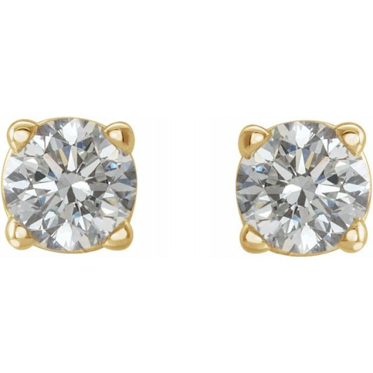 14K Yellow 1/5 CTW Natural Diamond Stud Earrings