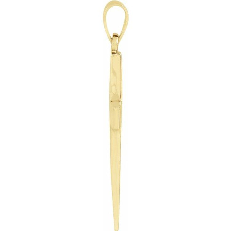 14K Yellow Cross Pendant