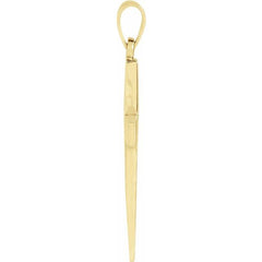 14K Yellow Cross Pendant