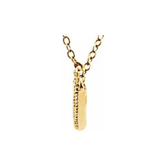 14K Yellow 1/6 CTW Natural Diamond Bar 16-18" Necklace