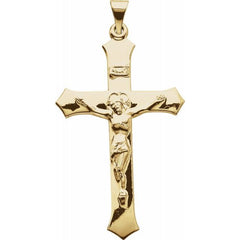 14K Yellow Crucifix Pendant