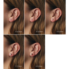 14K White Cultured White Freshwater Pearl Earrings