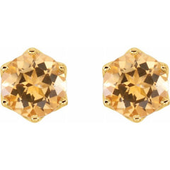 14K Yellow Natural Citrine Earrings