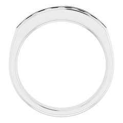 14K White 3/4 CTW Natural Diamond Band