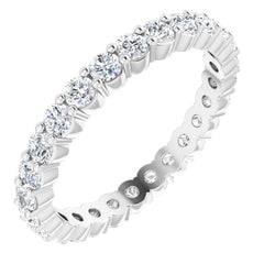 14K White 3/4 CTW Lab-Grown Diamond Eternity Band Size 7