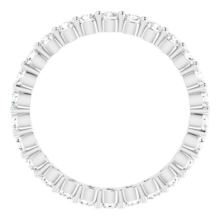 14K White 3/4 CTW Lab-Grown Diamond Eternity Band Size 7