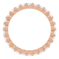 14K Rose 3/4 CTW Lab-Grown Diamond Eternity Band Size 7