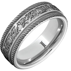 Serinium® Latigo Pattern Ring with Rope Edges