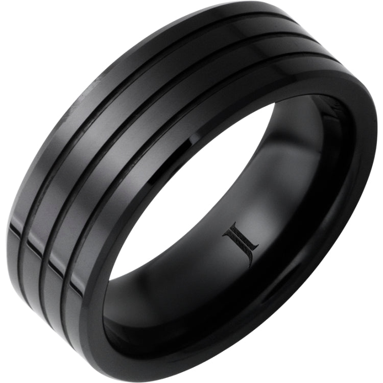 Black Diamond CeramicTM Three Groove Ring