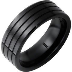 Black Diamond CeramicTM Three Groove Ring