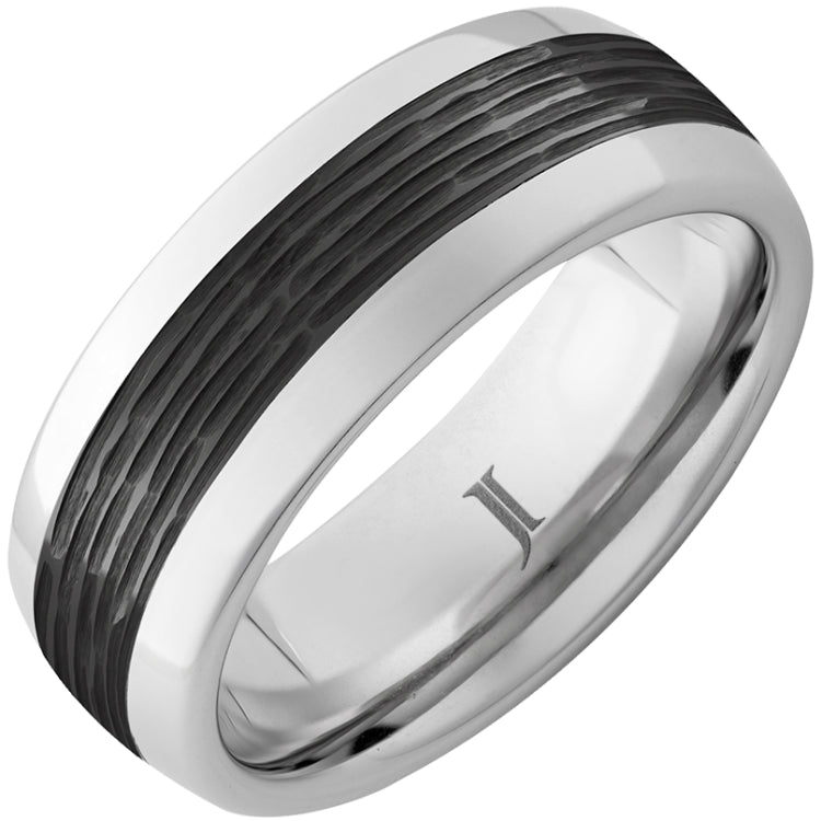 Serinium® Ring with Carved Ceramic Inlay