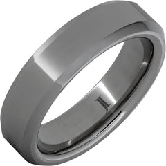 Rugged TungstenTM Ring with Beveled Edges