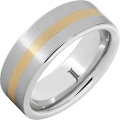 Serinium® Ring with 14K Yellow Gold Inlay