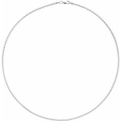 Sterling Silver 2.25 mm Wheat 24" Chain