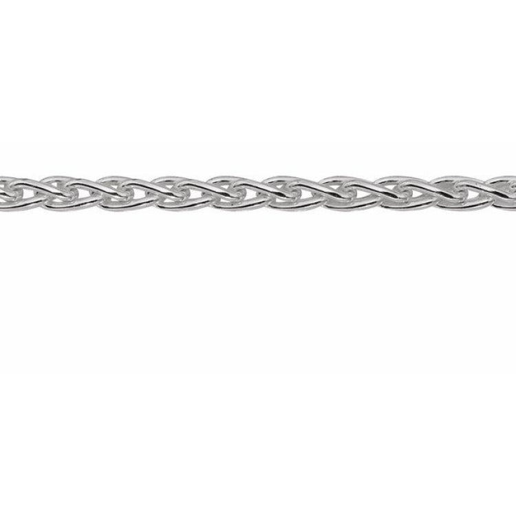 Sterling Silver 2.25 mm Wheat Chain by the Inch