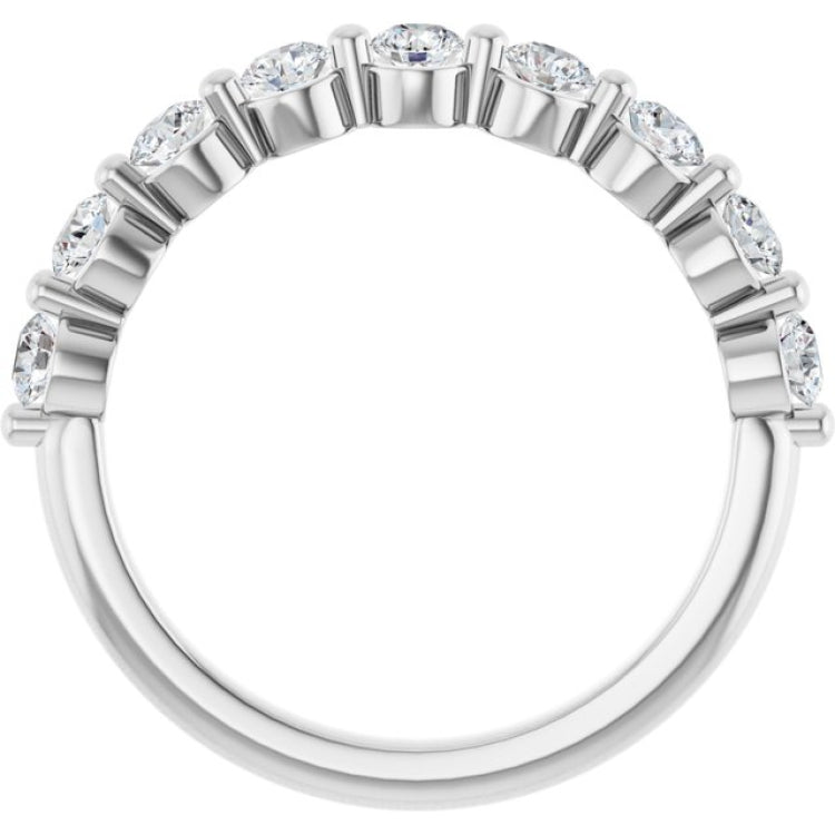 Platinum 5/8 CTW Lab-Grown Diamond Anniversary Band