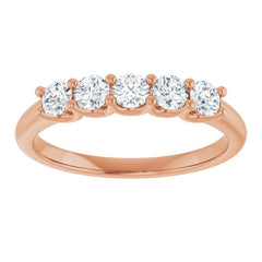 14K Rose 1/2 CTW Lab-Grown Diamond Anniversary Band
